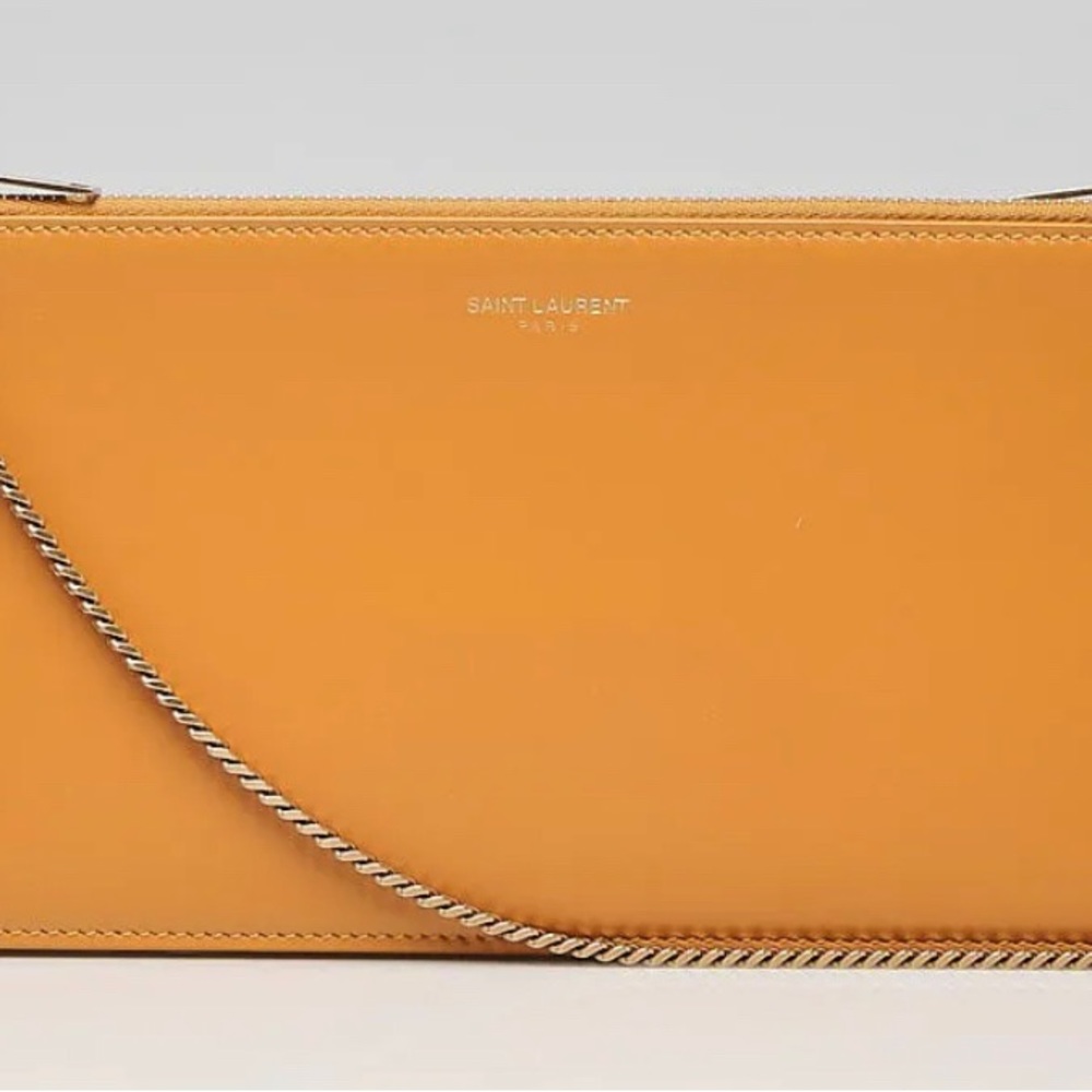 Women’s Yves Saint Laurent Dark Yellow Leather Crossbody Bag